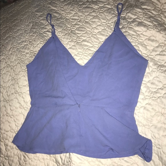 Periwinkle blue peplum top - Picture 2 of 2